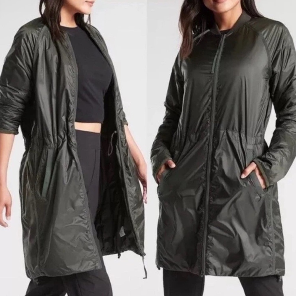 Women’s Athleta Summit PrimaLoft Shell Full Zip Parka Jacket Size Small NWOT